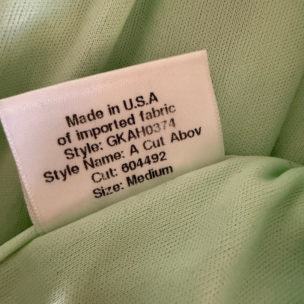 Katie May x REVOLVE A Cut Above Gown One Shoulder High Slit Maxi Green Dress M - Picture 4 of 6